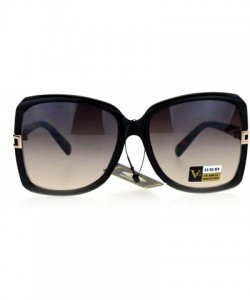 Butterfly Womens Exposed Side Butterfly Sunglasses - Black Tortoise - CP12DST6H3Z $13.61