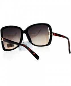 Butterfly Womens Exposed Side Butterfly Sunglasses - Black Tortoise - CP12DST6H3Z $13.61