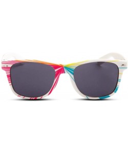 Wayfarer 2 Pair HQL Miami Fancies by Sojayo - 1 Sojayo-xbright Neon Orange & 1 White (2 Pack) - C618C5Q0SUY $10.31