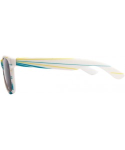 Wayfarer 2 Pair HQL Miami Fancies by Sojayo - 1 Sojayo-xbright Neon Orange & 1 White (2 Pack) - C618C5Q0SUY $10.31