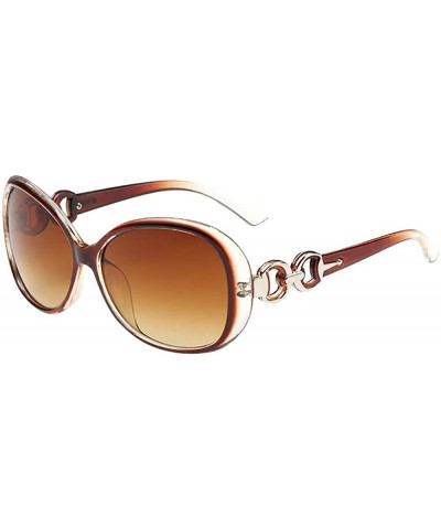 Oversized Glasses- Fashion Women Men Double Ring Decoration Shades Sunglasses Integrated UV - 3897f - CO18RS66MGL $7.99