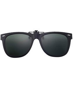Aviator Polarized Clip-on Sunglasses Anti-Glare Driving Glasses for Prescription Glasses - Army Green - C11947W2H80 $8.62