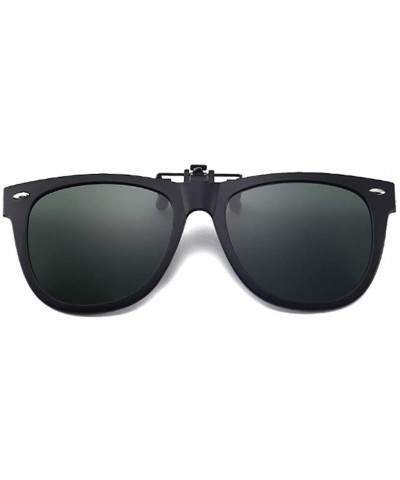 Aviator Polarized Clip-on Sunglasses Anti-Glare Driving Glasses for Prescription Glasses - Army Green - C11947W2H80 $8.62