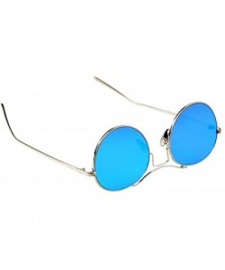 Aviator Korean metal sunglasses - Blue Color - CO12JTEBTB3 $28.49