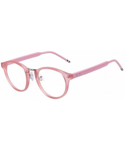 Rimless Women Rivet Cat Eye Eyeglasses Frames Optical Dot Patchwork Legs Glasses - Pink - CF17YZQW4XD $20.47