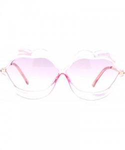 Oval Love Lip Shape Kiss Womens Sunglasses - Pink - CD12K07RDHH $6.97