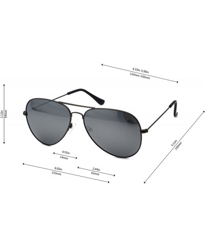 Aviator Metal Sunglasses Fashion UV400 Polarized Lens - Gold Frame Pink Lens + Gun Metal Frame Silver Lens - CV18658IDZ5 $26.51
