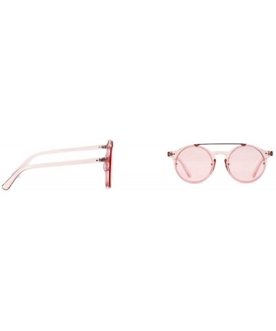 Round New fashion double nose Korean version of the trend retro unisex marine color film hip hop sunglasses UV400 - C818M0N4E...