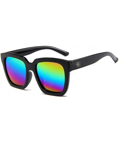 Semi-rimless Polarized Sunglasses Mirrored Men - Black - C518R5X59AY $22.48