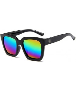 Semi-rimless Polarized Sunglasses Mirrored Men - Black - C518R5X59AY $12.40