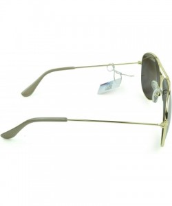 Rectangular Trendy Classic Aviator Sunglasses Men/Women Sunglasses 100% UV Protection - Gold - CF129IJX0JD $9.06