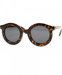 Round Vintage Thick Rimmed Round Sunglasses P2178 (Tortoise-Smoke Lens) - CC122B5RHN1 $8.43