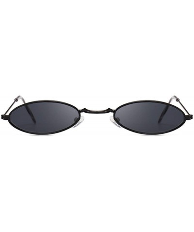 Oversized Fashion Women Sunglasses Famous Oval Sun Glasses Female Metal Round Rays Frames Small Cheap Eyewear - Gold - C9198Z...