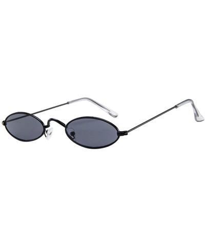 Oval Vintage Oval Sunglasses Small Metal Frames Retro Gothic Steampunk Sunglasses for Women Men - A - C9196208WZ6 $8.34