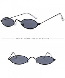Oval Vintage Oval Sunglasses Small Metal Frames Retro Gothic Steampunk Sunglasses for Women Men - A - C9196208WZ6 $8.34