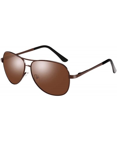 Goggle Sports Sunglasses - UV400 Goggles Driving Eyewear Horn Rimmed - Tea Color Frame/Tea Lens - C718RL6WX5D $13.40