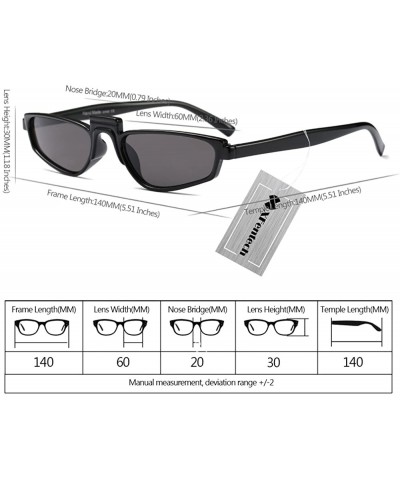 Rectangular Women Fashion Party Rectangular Eyeglasses Fancy Retro Eyewear Classic Sunglasses - Black/Grey - C21805XO460 $11.78