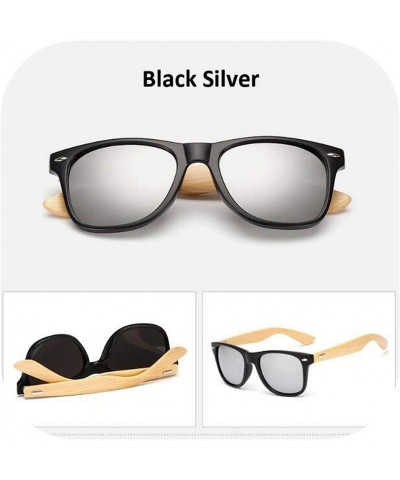 Square Retro Wood Sunglasses Women Men Bamboo Sunglass Classic Goggles Gold Mirror Sun Glasses Shades Lunette - CL197A35Q07 $...