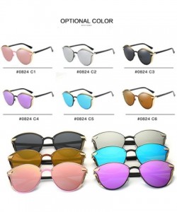 Round Polarized Sunglasses Women's Style Metal Color Classic Retro UV400 Sun Glasses Vintage - Violet - CR19852CRKE $24.20
