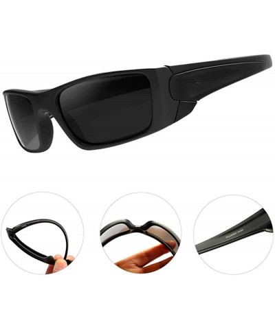 Sport Unisex Rectangular Polarized Sunglasses For Men Running Climbing Sports Sun C5 - C4 - CK18YQW2QTD $19.17