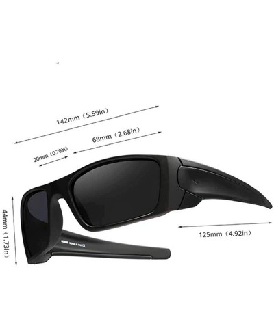 Sport Unisex Rectangular Polarized Sunglasses For Men Running Climbing Sports Sun C5 - C4 - CK18YQW2QTD $19.17