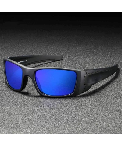 Sport Unisex Rectangular Polarized Sunglasses For Men Running Climbing Sports Sun C5 - C4 - CK18YQW2QTD $19.17