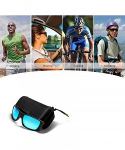 Sport Unisex Rectangular Polarized Sunglasses For Men Running Climbing Sports Sun C5 - C4 - CK18YQW2QTD $19.17