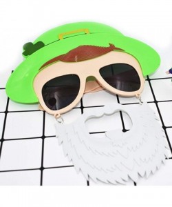Rimless St. Patrick's Day Green Irish Adult Festival Funny Clover Green Clover Glasses - A - CH18ODZWCHR $6.69