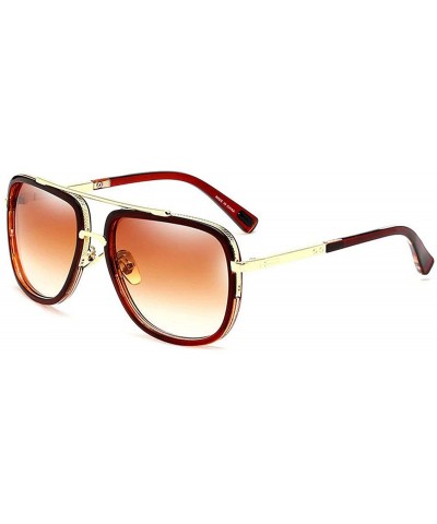 Square 2019 Fashion Lady Sunglasses Square Brand Designer Retro Double Beam Mens Goggle UV400 - C2 - CV18RGUT588 $14.65
