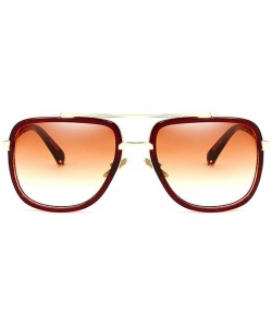 Square 2019 Fashion Lady Sunglasses Square Brand Designer Retro Double Beam Mens Goggle UV400 - C2 - CV18RGUT588 $14.65