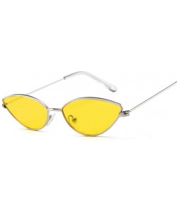 Cat Eye Sunglasses Cateye Glasses Female Vintage - Silverblue - CR199EKM7C4 $20.76