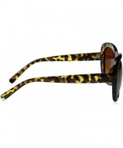 Oversized Oversized Women's Polarized Oval Sunglasses - Tort- Gradientbrown - C212MA49HJD $11.46