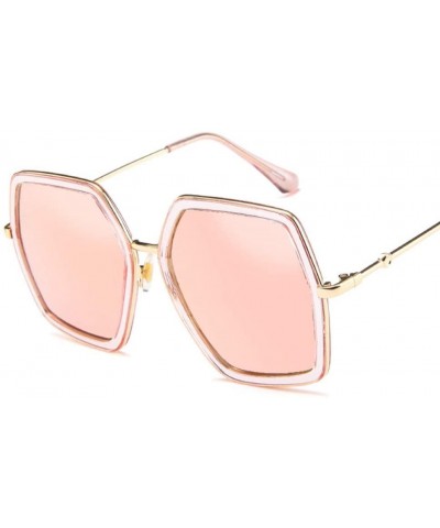 Square Oversized Square Sunglasses Women Luxury Designer Vintage Sunglass Fashion Big Frame Sun Glasses UV400 - 2 - CY18R2DDY...