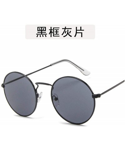 Semi-rimless Round Sunglasses Summer Women Small Glasses Lady Luxury Mirror Retro Metal Sun Vintage Tiny Female - 1 - CM198A9...