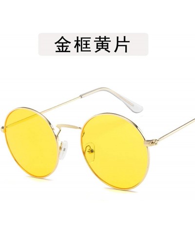 Semi-rimless Round Sunglasses Summer Women Small Glasses Lady Luxury Mirror Retro Metal Sun Vintage Tiny Female - 1 - CM198A9...