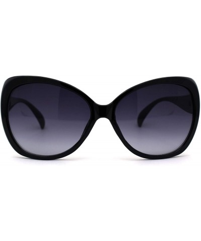 Butterfly Womens Classic 90s Butterfly Designer Plastic Sunglasses - Black Smoke - CU196QXAE9K $10.52