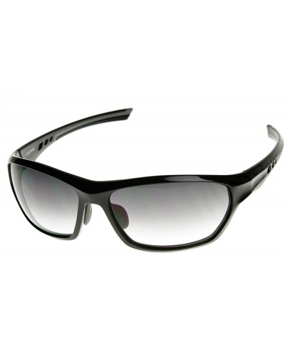 Sport Modern Two-Tone Color TR90 Ventilated Frame Sport Sunglasses (Black-Gray) - CD11EV5BEEX $32.06