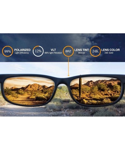 Sport Polarized Replacement Lenses for Dragon Calaca Sunglasses - Multiple Options - 24K Gold Mirror - C612CCLZ461 $27.70