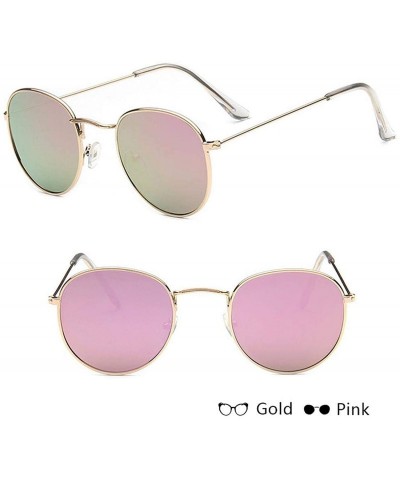 Round Fashion Colorful Round Sunglasses Women Luxury Metal Sunglasse Summer Outdoor UV400 Eyewear Zonnebril Dames - CZ197A337...