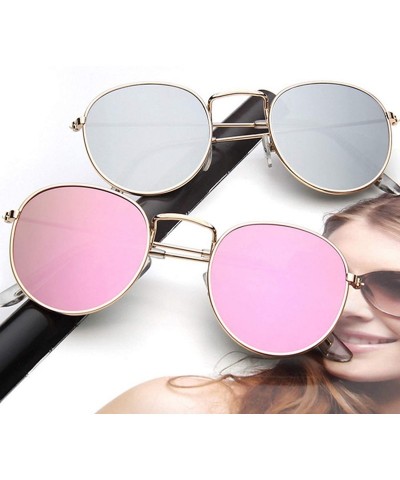 Round Fashion Colorful Round Sunglasses Women Luxury Metal Sunglasse Summer Outdoor UV400 Eyewear Zonnebril Dames - CZ197A337...