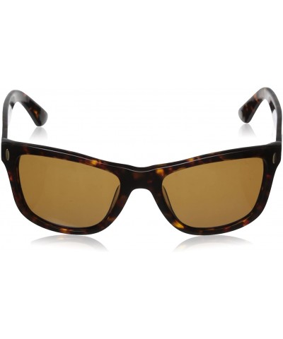 Round Classic Wayfarer HTG1006 C2 Polarized Round Sunglasses - Brown/Brown - CI11OCMV3EV $32.23