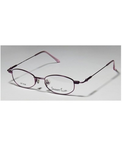 Rectangular Mens/Womens Designer Full-rim Sunglass Lens Clip-Ons Flexible Hinges Eyeglasses/Eyewear - Champagne / Purple - CL...