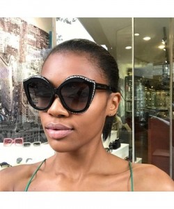 Oversized Lip Shape Diamond Sunglasses Women Brand Designer Luxury Crystal Sun Glasses - White - CP189OMCKG8 $13.64