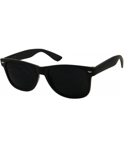 Sport Super Dark Round Sunglasses UV Protection Spring Hinge Classic 80's Shades Migraine Sensitive Eyes - CZ18I5E9C4L $20.08