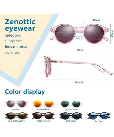 Round Polarized Round Sunglasses Stylish Sunglasses for Men and Women Retro Classic Multi-Style Selection - CR18WMLH9KQ $13.65