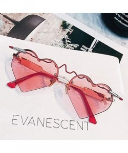 Round Color Lens Sunglasses Stylish Sunnies Eyewear Metal Sunglasses - F - Red - CO18OSQ5O68 $35.03