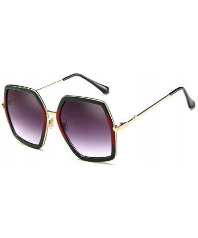 Square MOD-Style Interesting Polygon Personality Without Intensity SunGlasses - Red Purple - CM189SZ7X9S $22.83