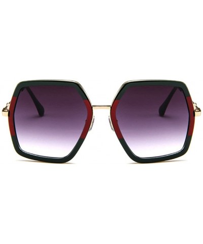 Square MOD-Style Interesting Polygon Personality Without Intensity SunGlasses - Red Purple - CM189SZ7X9S $22.83