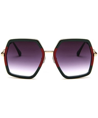 Square MOD-Style Interesting Polygon Personality Without Intensity SunGlasses - Red Purple - CM189SZ7X9S $22.83