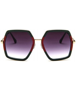 Square MOD-Style Interesting Polygon Personality Without Intensity SunGlasses - Red Purple - CM189SZ7X9S $22.83